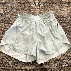 Lululemon Track That Short 5" Heather Lux Multi Hazy Jade Women's Size 4